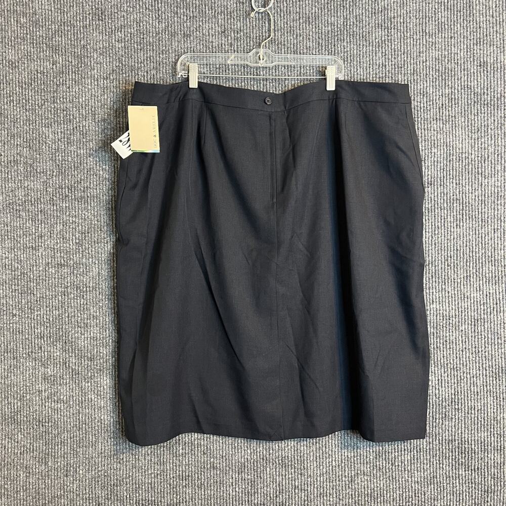 Doc & Amelia Womens Pencil Skirt Plus Size 28W Black Office Career Business New